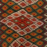 Vintage Turkish Mini Kilim 97x59 cm Wool Small Kelim Runner, shabby Chic