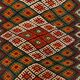 Vintage Turkish Mini Kilim 97x59 cm Wool Small Kelim Runner, shabby Chic