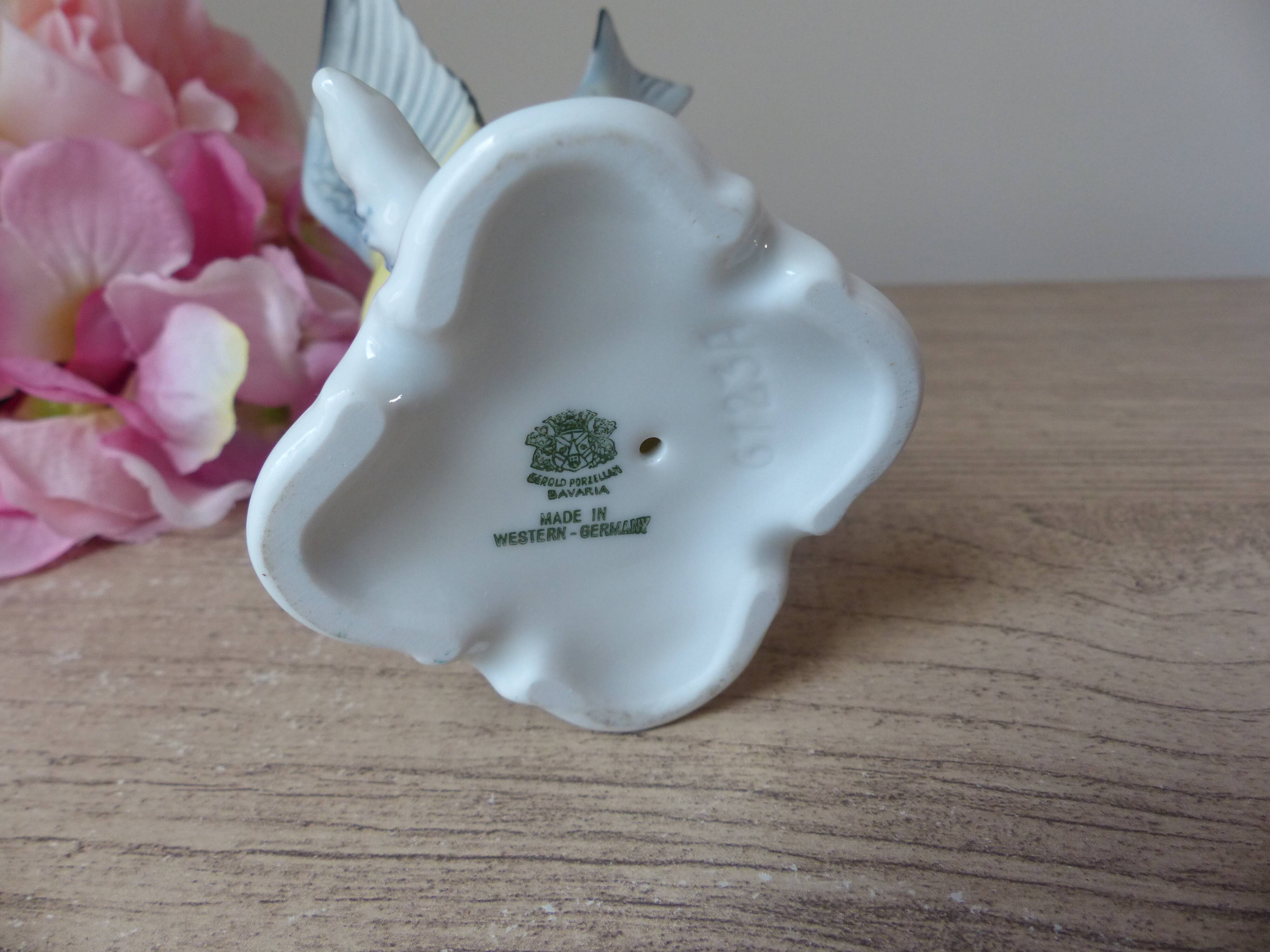 German porcelain titmouse, Gerold Porzellan Bavaria Western Germany