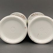 2 porcelain medicine jars nineteenth apothecary theriaca extr liquir