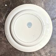 Boulenger & Cie round dish in blue ironstone, "Champigny" service