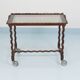 Antique Neo-Baroque Italian Barley Twist Bar Cart Serving Trolley, 1920s