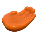 Vintage Orange Ceramic Hand Empty Pocket