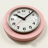 Vintage Pink East German Bakelite Wall Clock from Weimar, 1980s