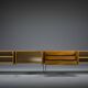Mid-Century Wall Unit Cabinet and Sideboard in Walunt, 1970s, Set of 2