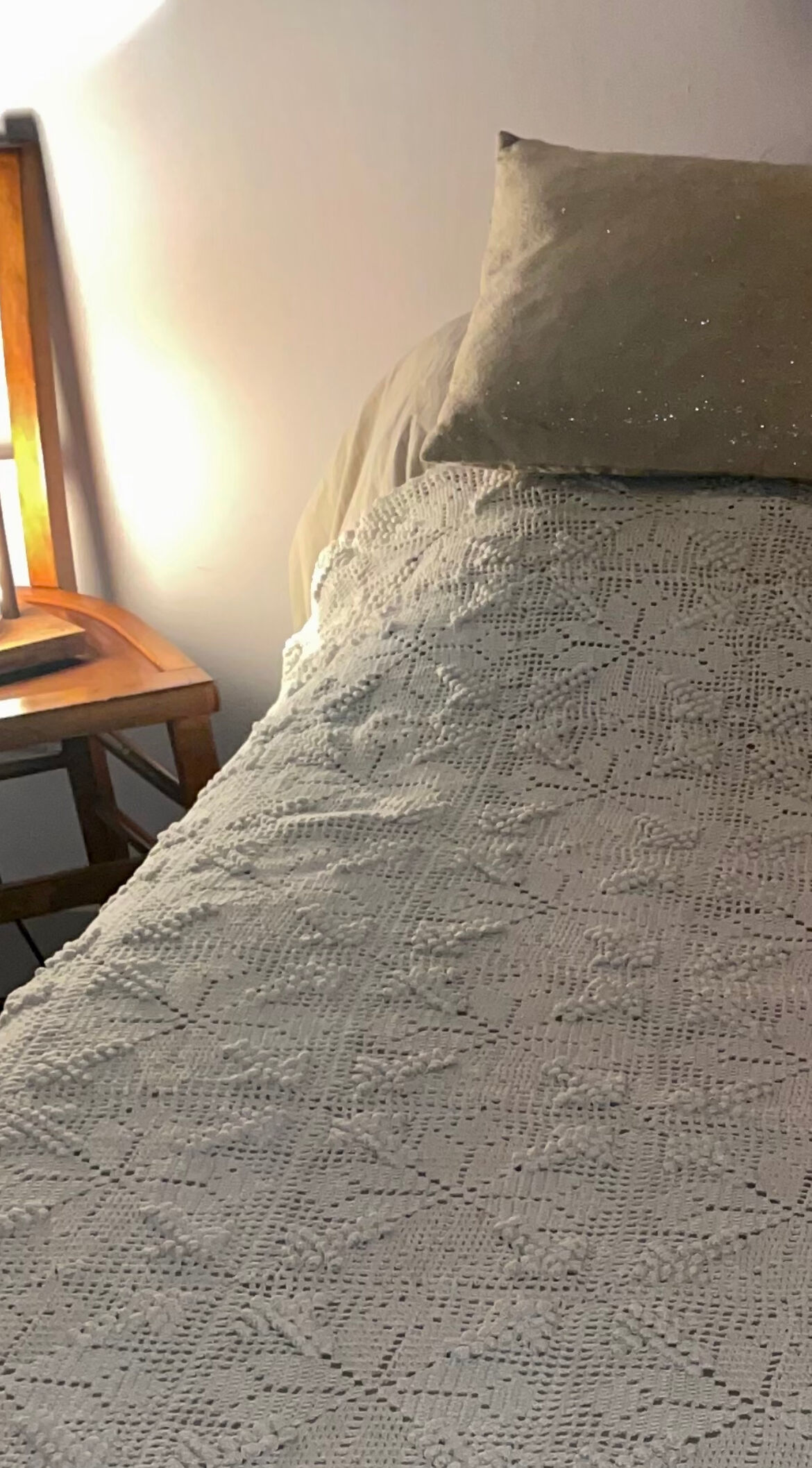 Old cotton bed throw