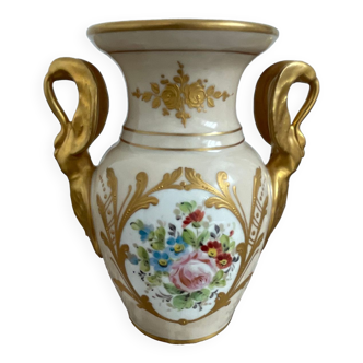 Vase balustre en porcelaine de Paris