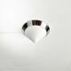 Vintage conical glass and chrome ceiling lamp, 1980s