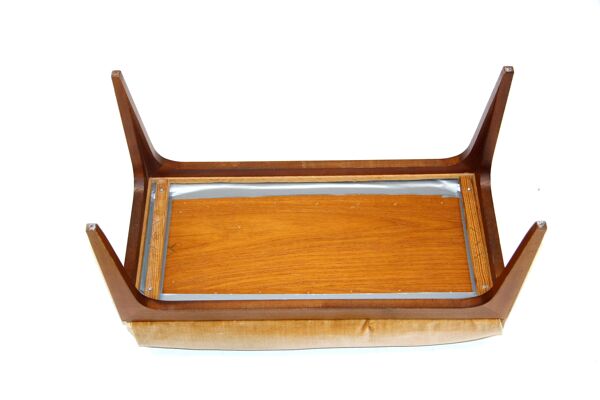 Tabouret ''repose-pied'' en acajou, Suède, 1950