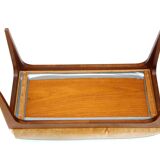 Tabouret "repose-pied" en acajou, Suède, 1950
