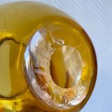 Ochre yellow blown glass decanter