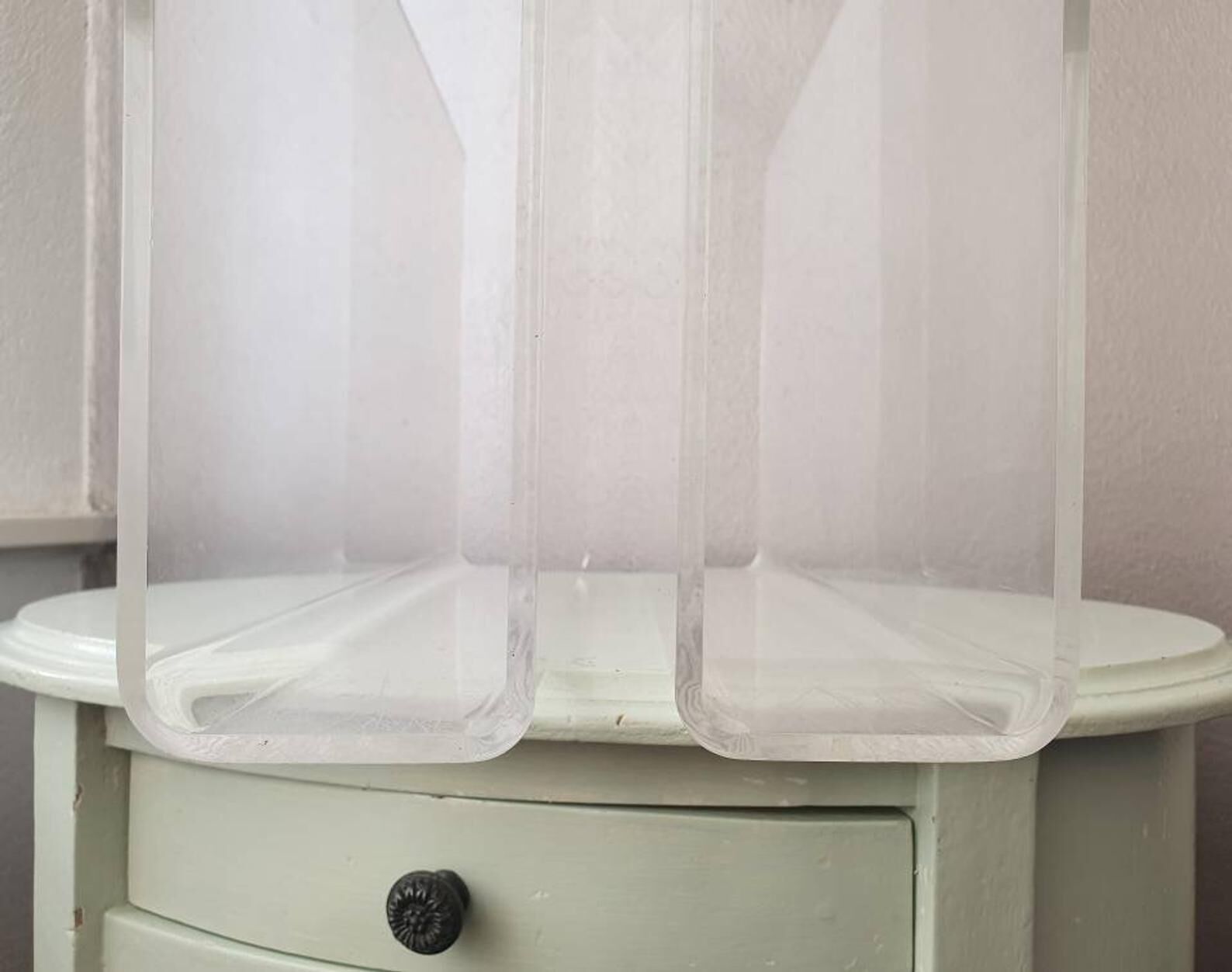 Vintage magazine holders in transparent plexiglass 1980s