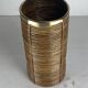Pencil reed rattan and brass umbrella stand. or basket, Italy
