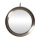Vintage round mirror, iron and glass frame, Italy, 1960s
