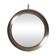 Vintage round mirror, iron and glass frame, Italy, 1960s