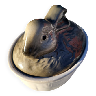 Grey rabbit pot by Devres