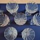 9 crystal d'arques wine glasses pyramid model designer Jacques Durand 80s