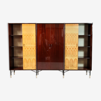 Armoire des années 1950, imprimé en laiton