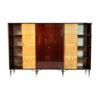 Wardrobe, 1950s bookcase, brass print / tips.