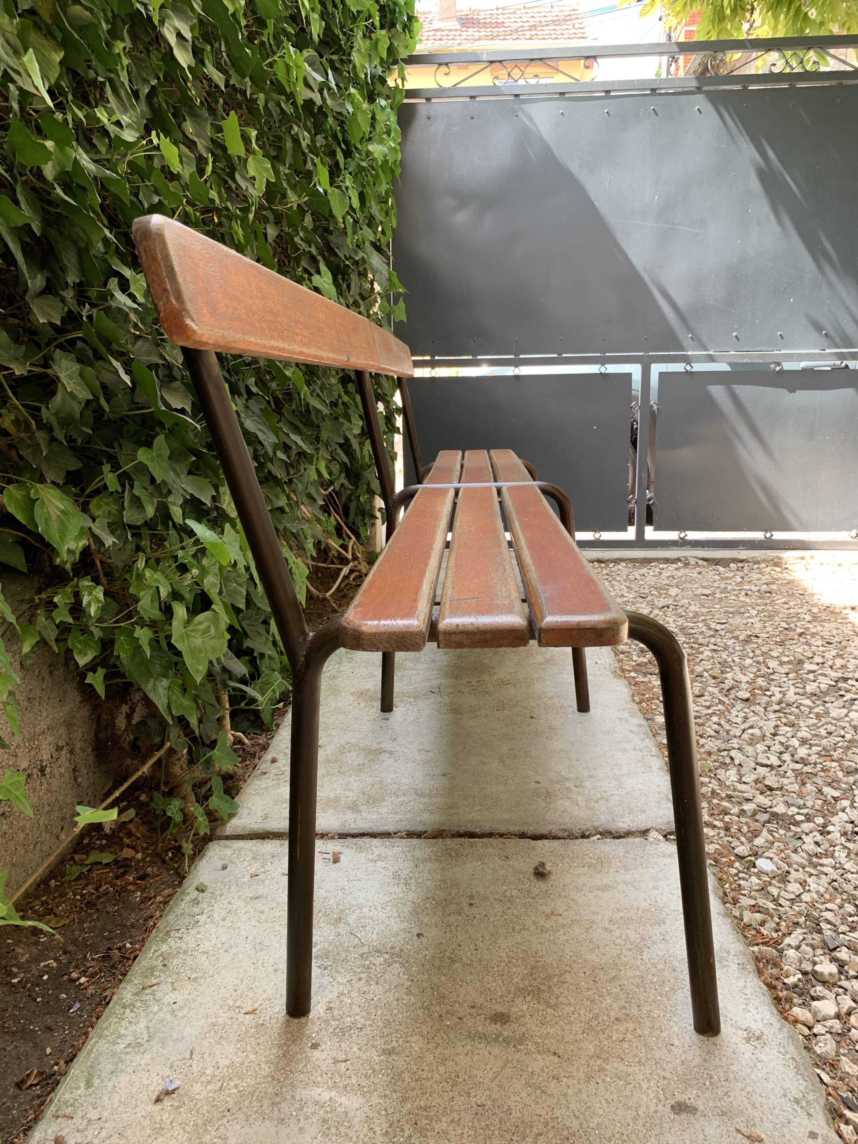 Vintage school bench