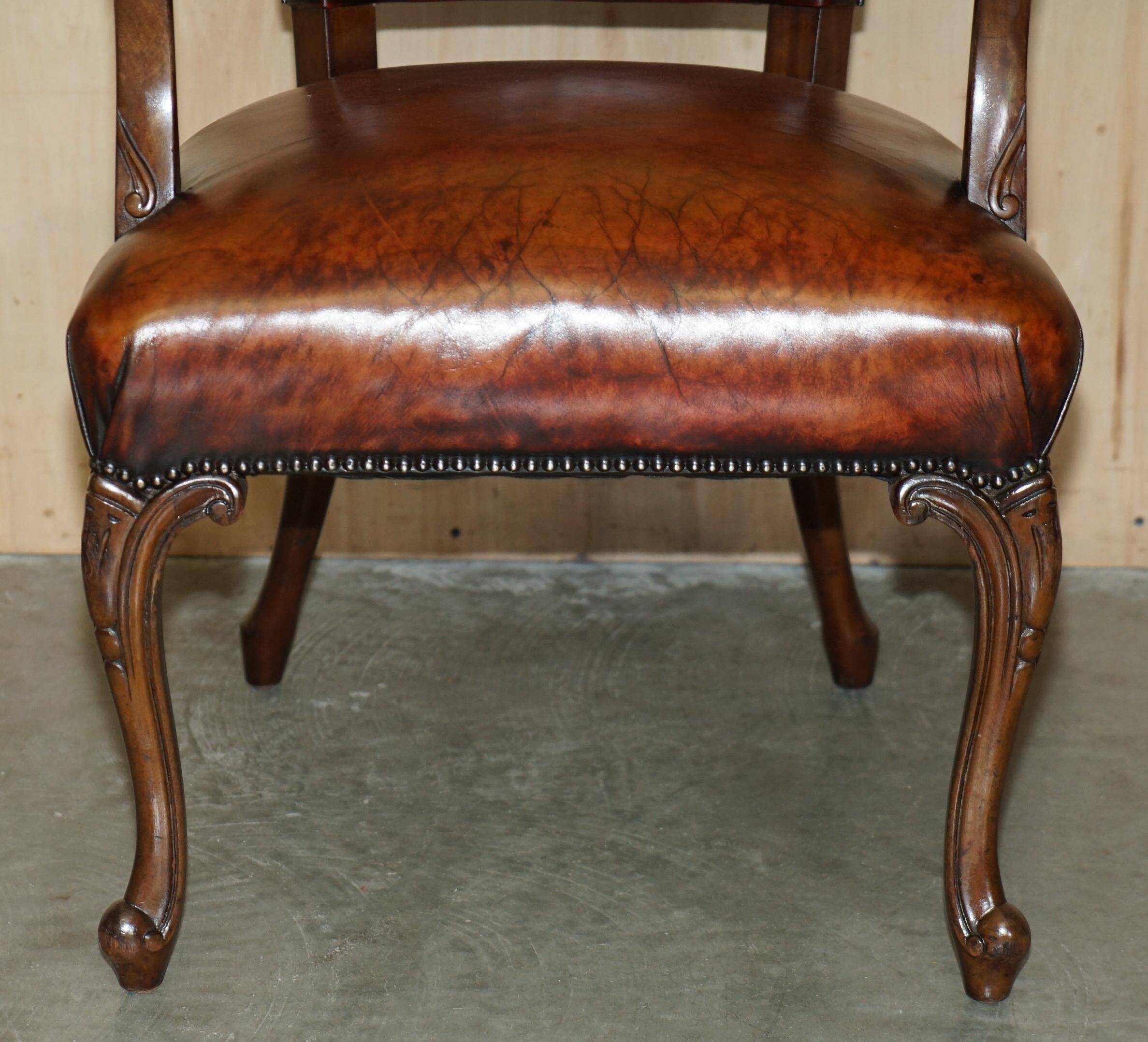 Restored leather office chair, Victorian era