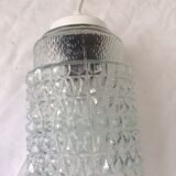 Suspension vintage ' 70s, molded glass globe highlight