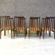 Danish cord dining chairs, set of 8 - 1960s