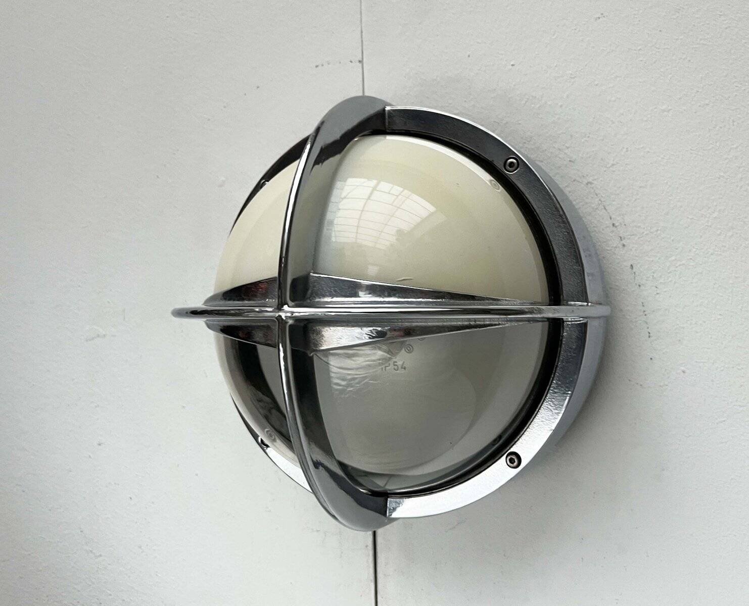 Mid-century Danish metal outdoor wall light model Pirate by Eva Koppel, Nils Koppel, Gert Edstrand for Nordisk Solar, 1960s.