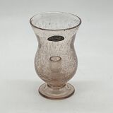 Candle holder / Tealight holder in blown / bubbled glass Larochere vintage