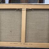 Abstract minimalist table – contemporary landscape – oil on canvas signed