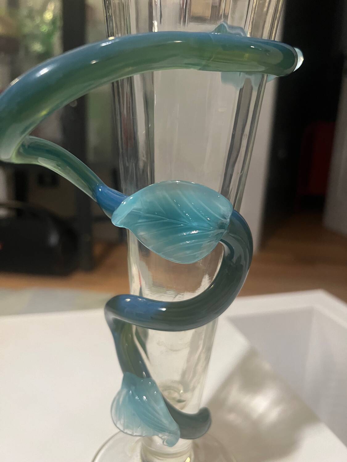 Blown glass vase. 1990