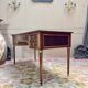 Flat desk in mottled mahogany, Louis XVI style, 19th century