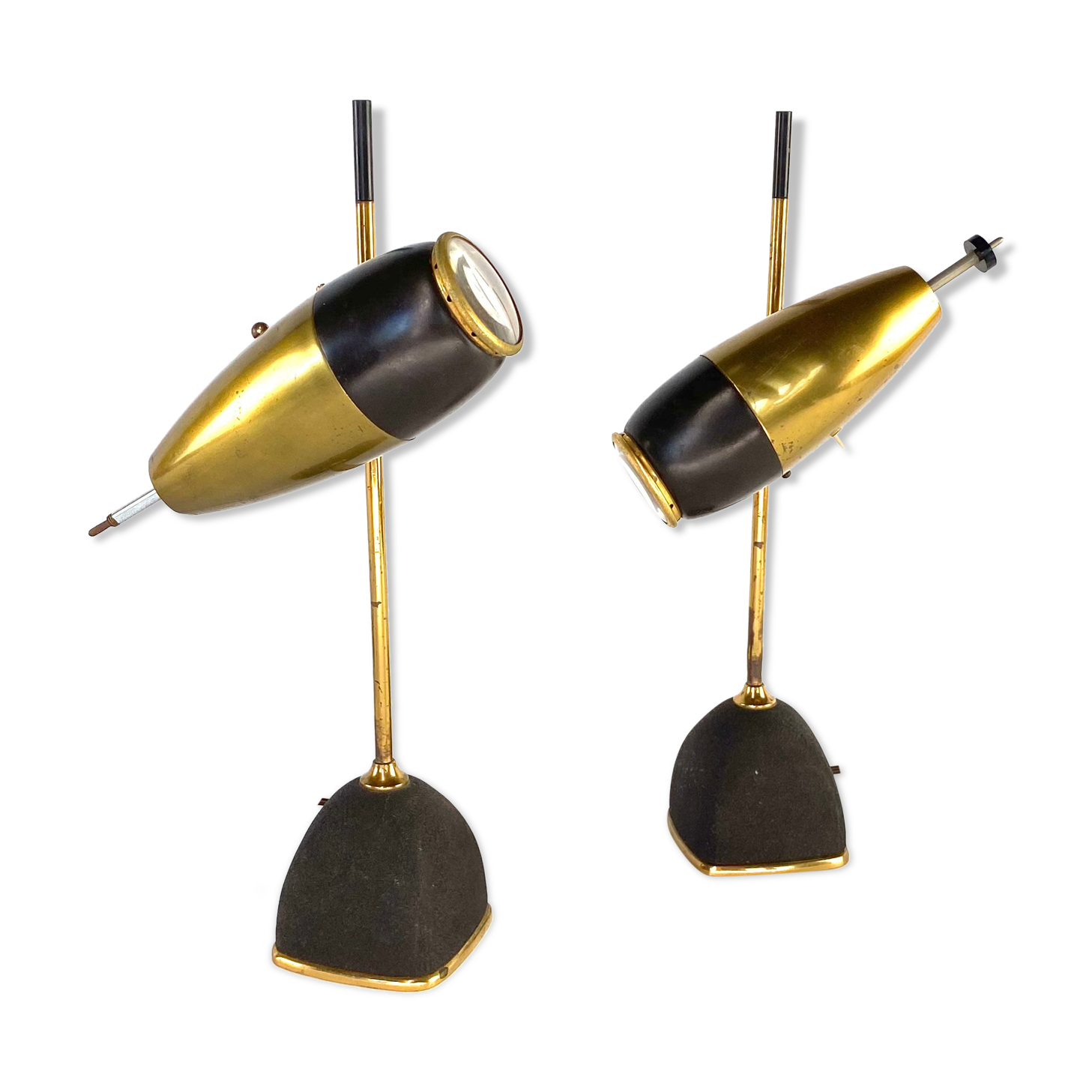 Oscar Torlasco, pair of table lamps modele 577, Lumi Milan, 1960