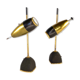 Oscar Torlasco, pair of table lamps modele 577, Lumi Milan, 1960