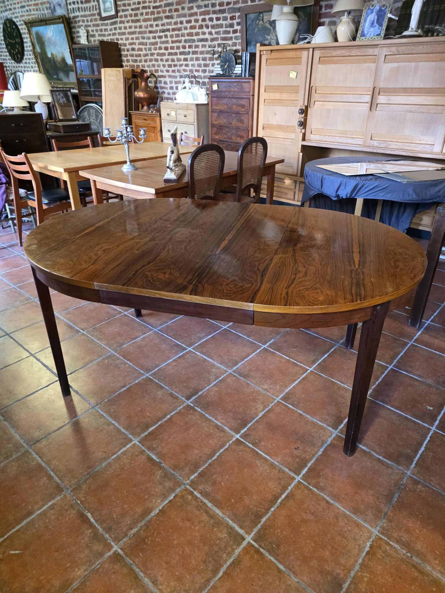 Table scandinave extensible en palissandre des années 60