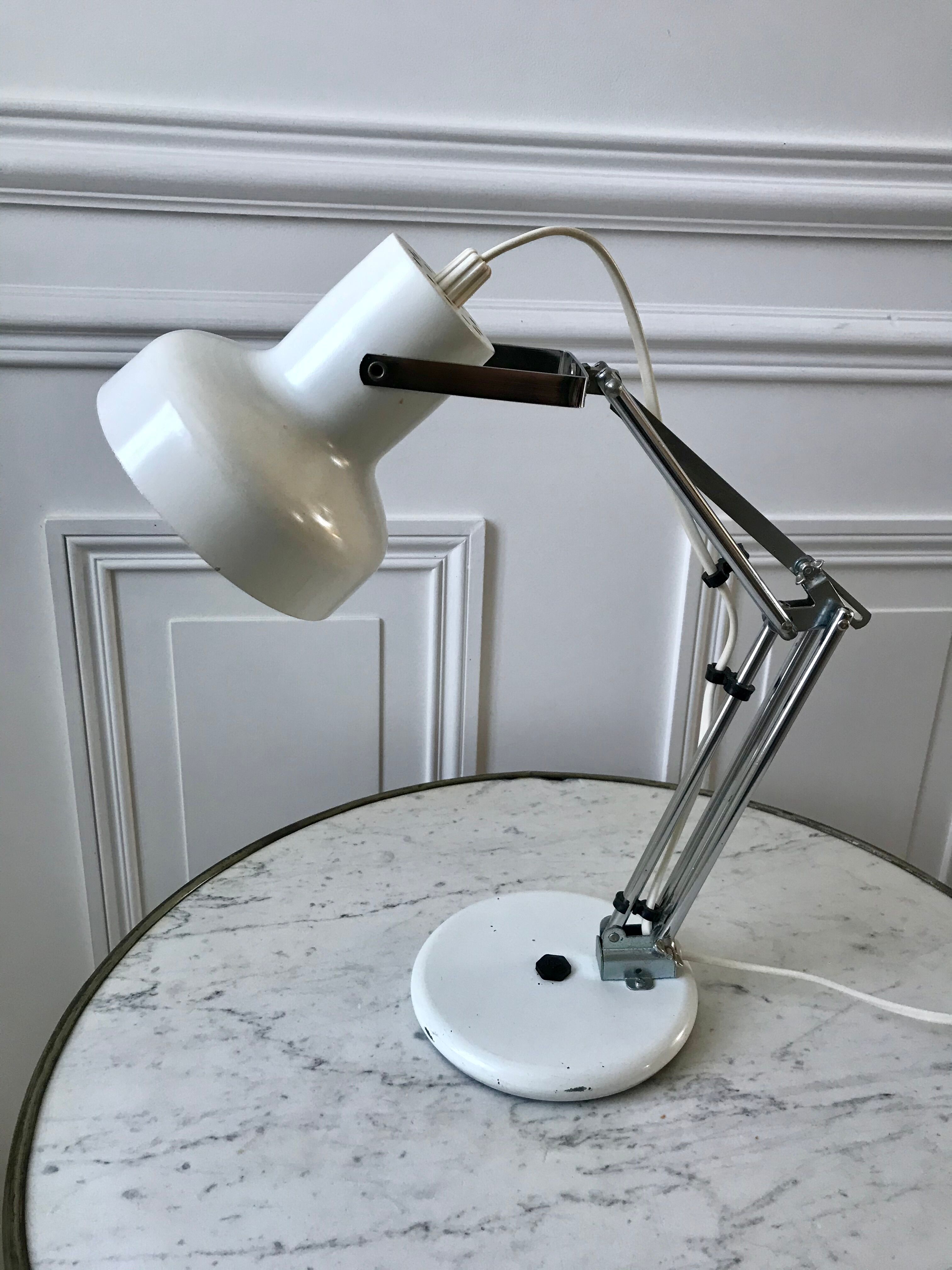 Desk lamp / articulated bedside aluminor 60s-70s