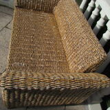 Bench in braided banana leaves
