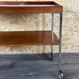 1960s 1970s serving trolley walnut teak Walter Wirz for Wilhelm Renz Design