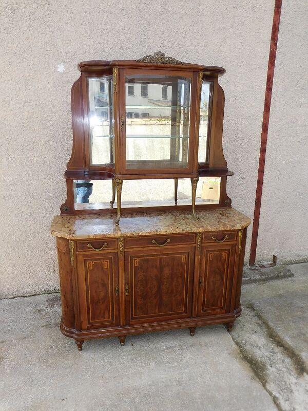 Buffet vitrine 1920 style louis XVI