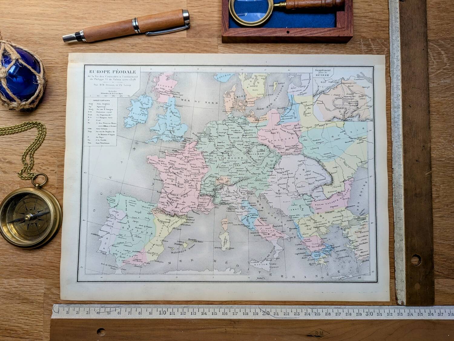 Printed in 1879, Feudal Europe.