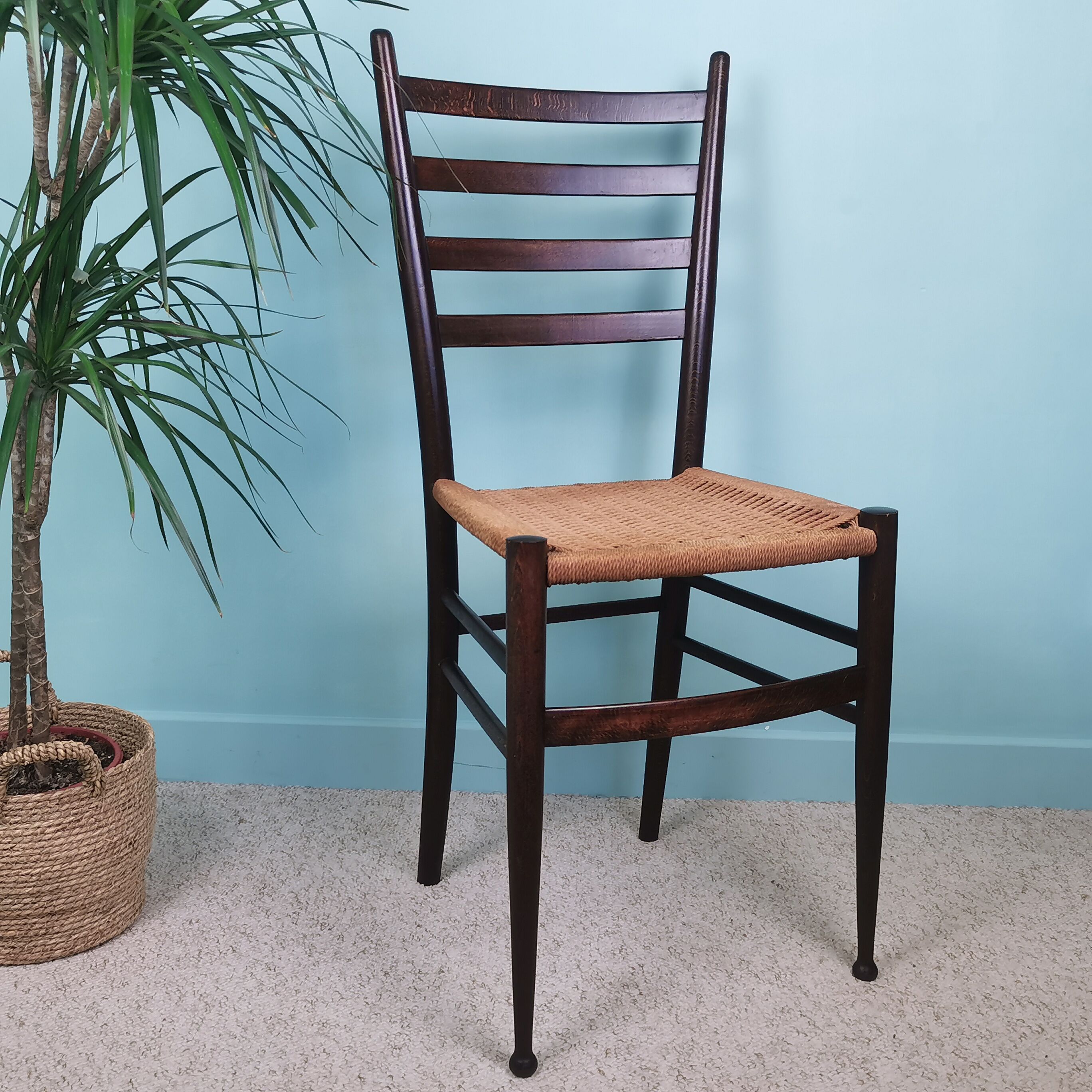 Wooden and rope chair