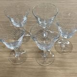 Set of 5 engraved glasses
