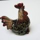 Old ceramic rooster tealight candle holder