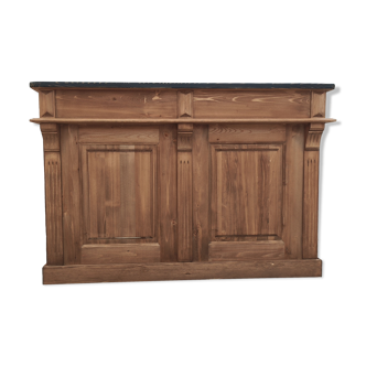 Counter bar bistro cash register pine two drawers