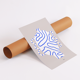 Pop-up Christmas 22 - Wall display white vase blue lines 50cm*70cm