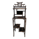 Etagère bambou a quatre plateaux a décor d'Asie XX siècle