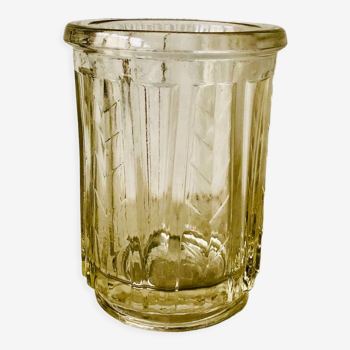 Antique glass jam jar