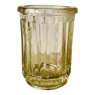 Antique glass jam jar