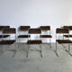 Vintage tubular chrome dining chairs, 1960s