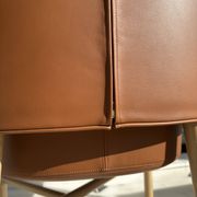 Cabriolet armchair in oak, Cravache Fauve/Seige leather, Hermès